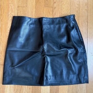 ANTONIO MELANI Black Faux Leather Mini Skirt